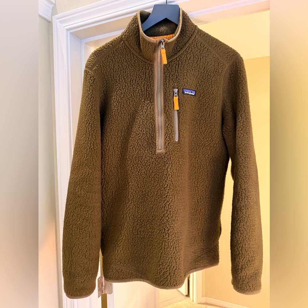 Patagonia Brown Fleece Zip-Up Sweater